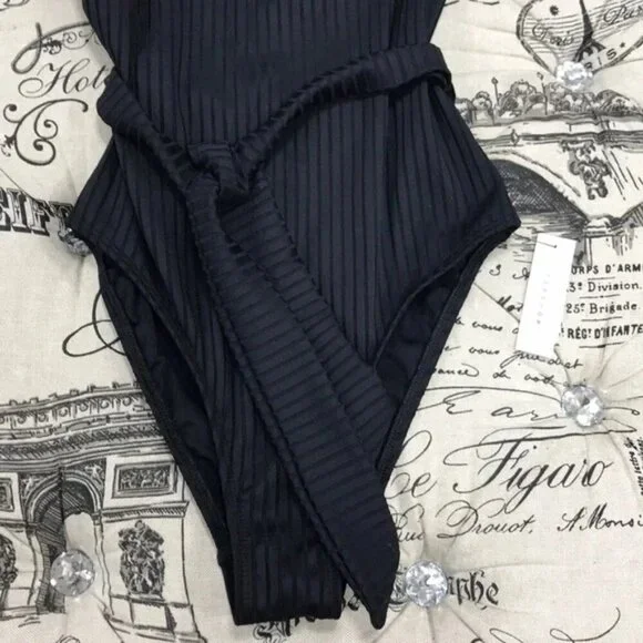 TOPSHOP Belted One-Piece Swimsuit - Picture 6 of 8